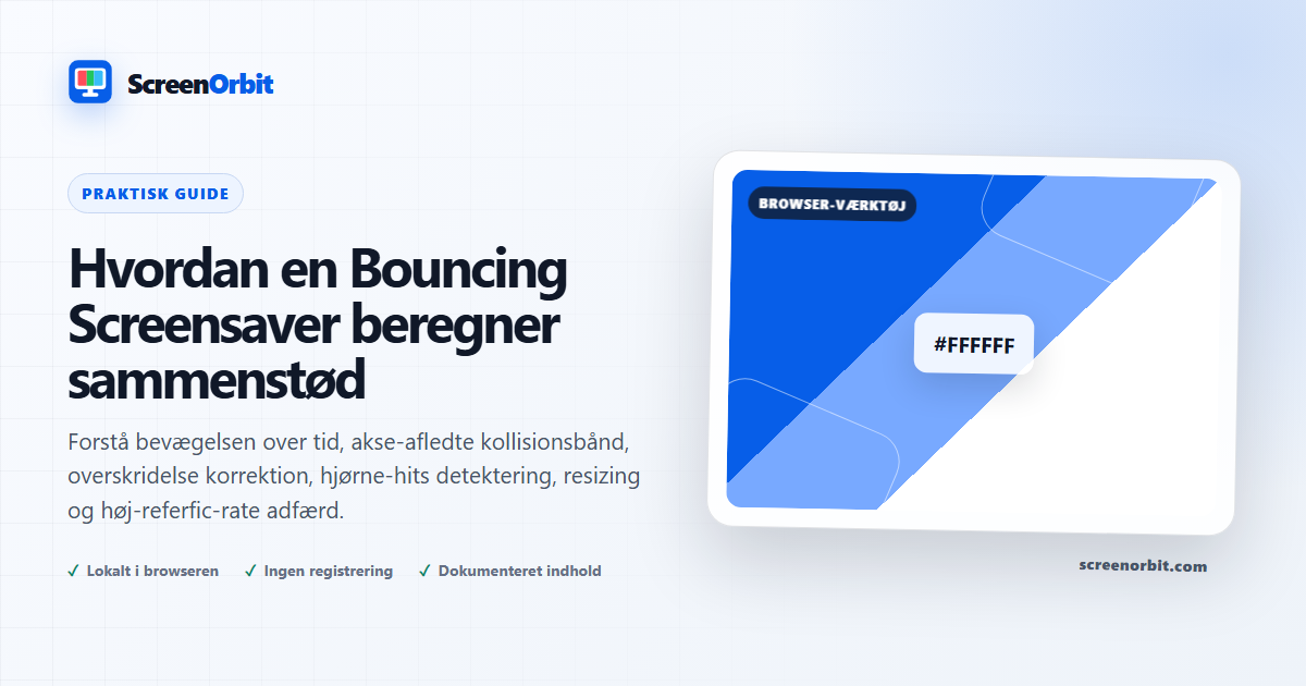 Hvordan en Bouncing Screensaver beregner sammenstød | ScreenOrbit