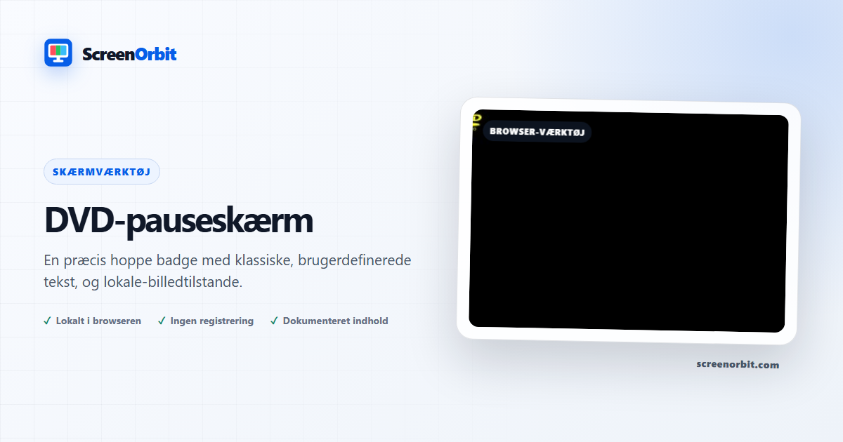 DVD Screensaver browser værktøj af ScreenOrbit