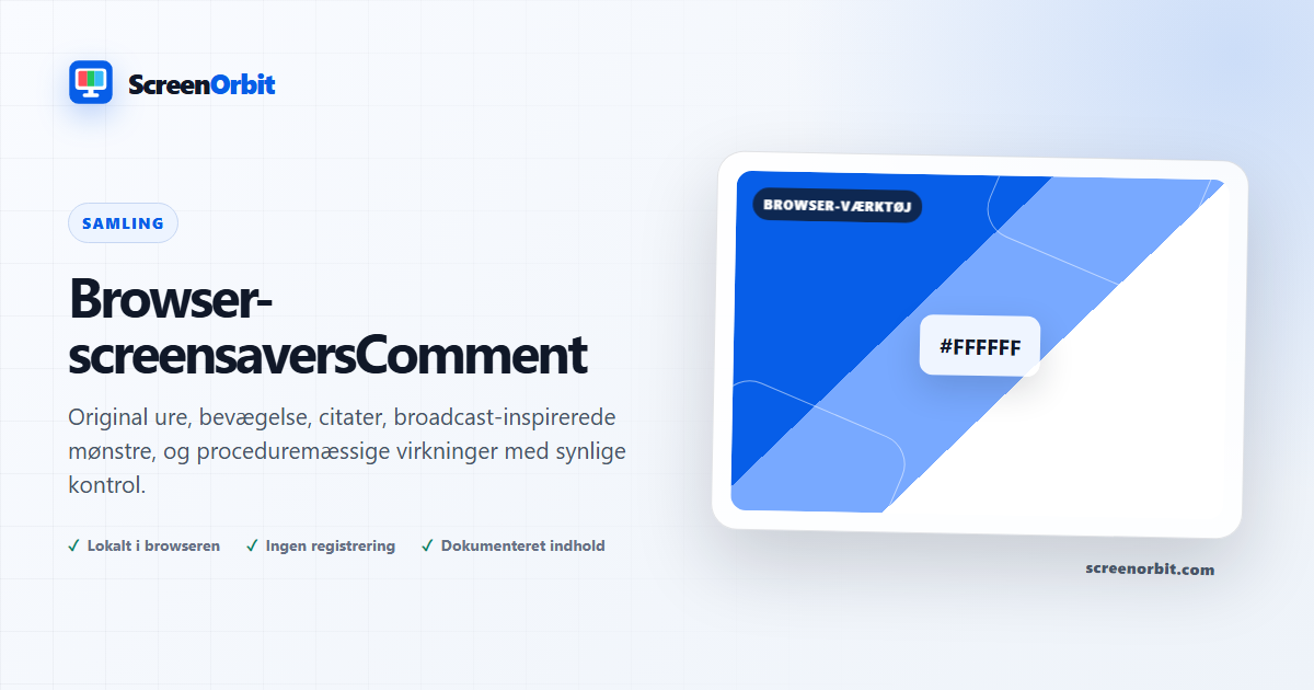 Browser- screensaversComment | ScreenOrbit