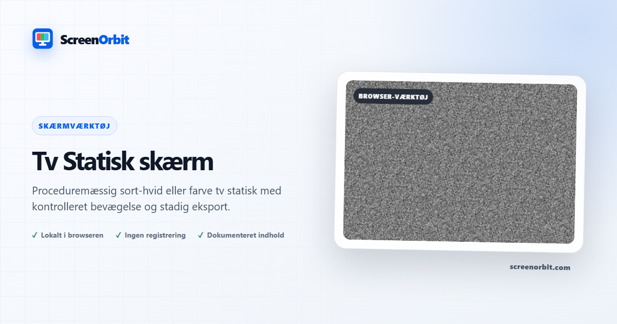 TV Statisk skærm browser værktøj af ScreenOrbit