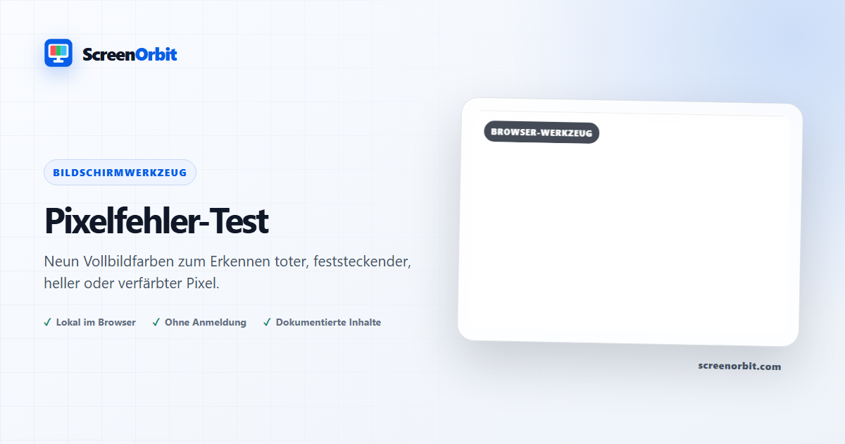 Dead Pixel Test-Browser-Tool von ScreenOrbit