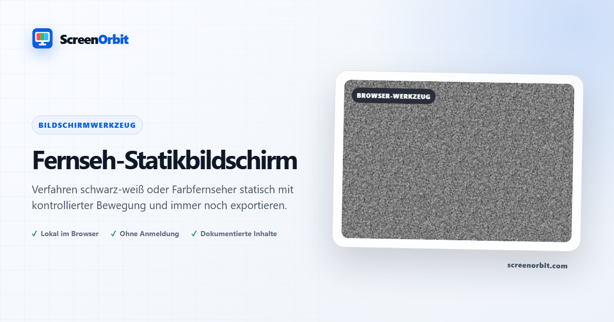 TV Static Screen Browser-Tool von ScreenOrbit