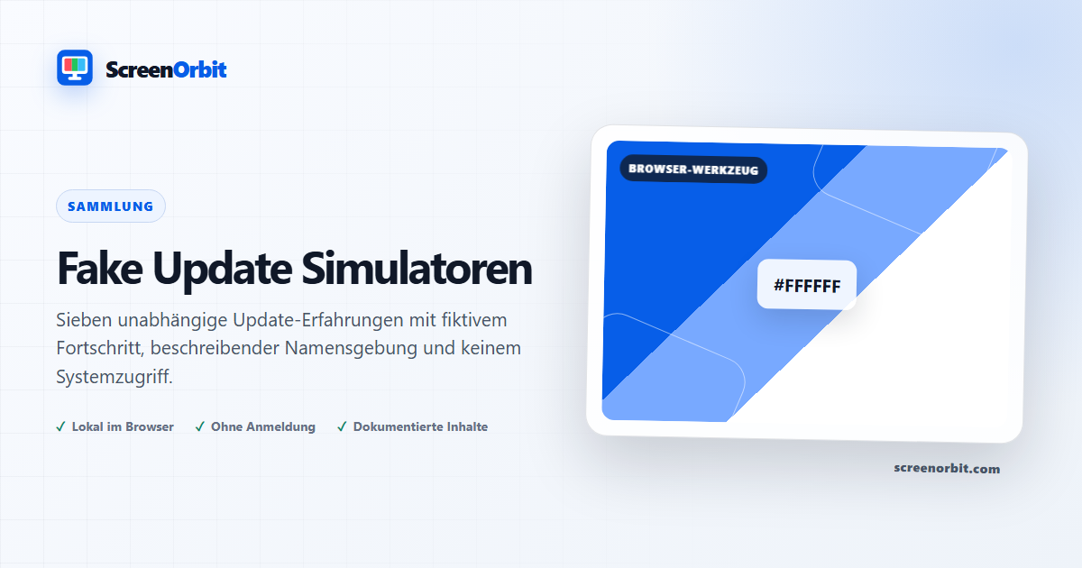 Fake Update Simulatoren. ScreenOrbit