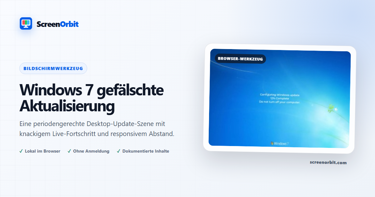 Windows 7 Fake Update Browser-Tool von ScreenOrbit