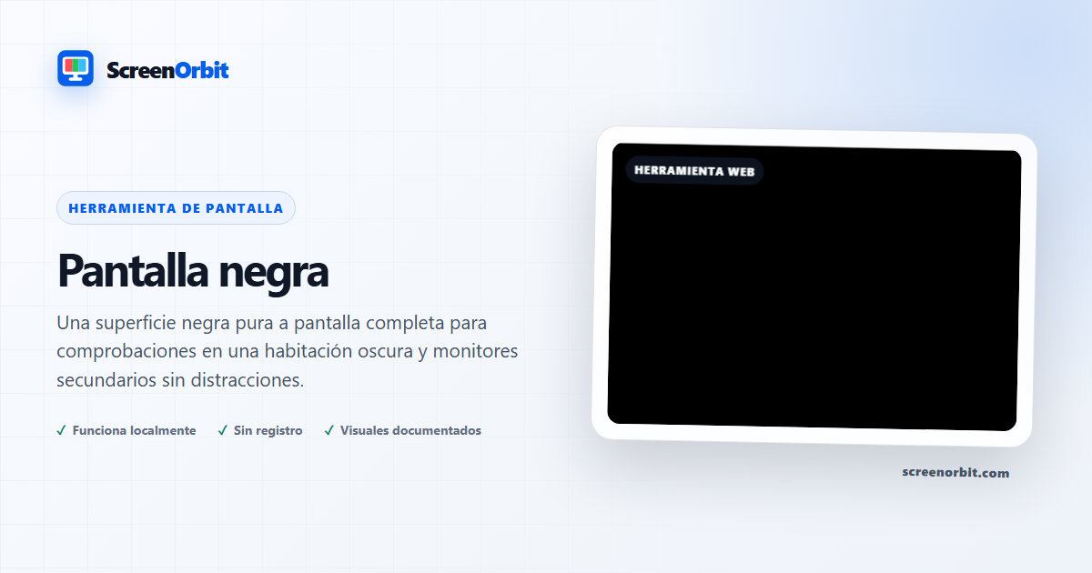 Herramienta de pantalla negra de ScreenOrbit