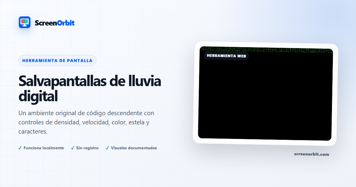 Salvapantallas de lluvia digital online de ScreenOrbit