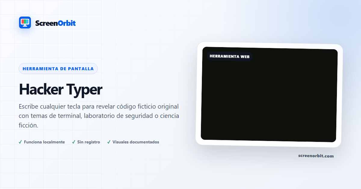 Simulador Hacker Typer de ScreenOrbit