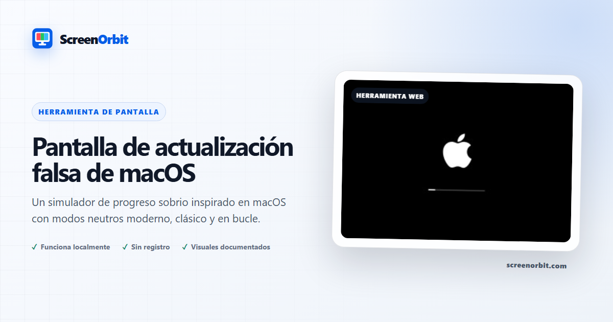 Actualización falsa de macOS de ScreenOrbit