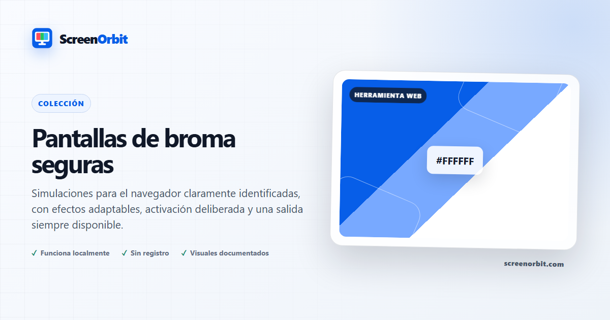 Colección de pantallas de broma seguras