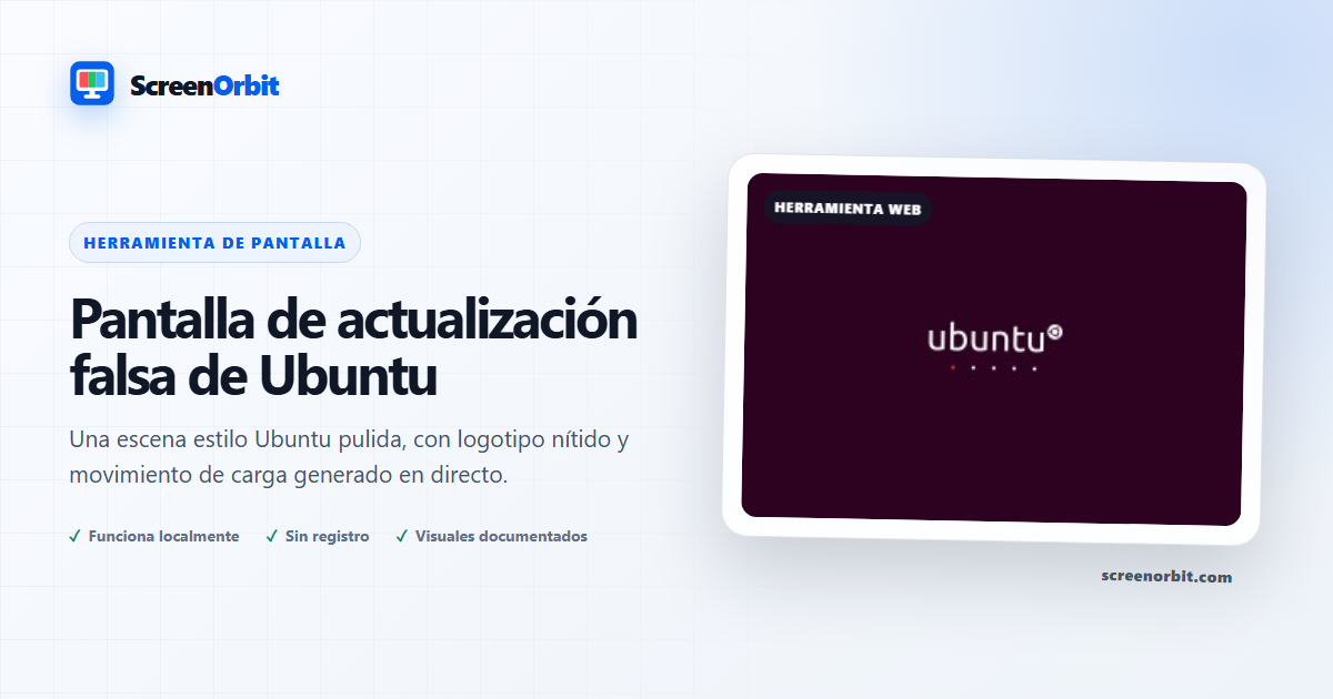 Actualización falsa de Ubuntu de ScreenOrbit