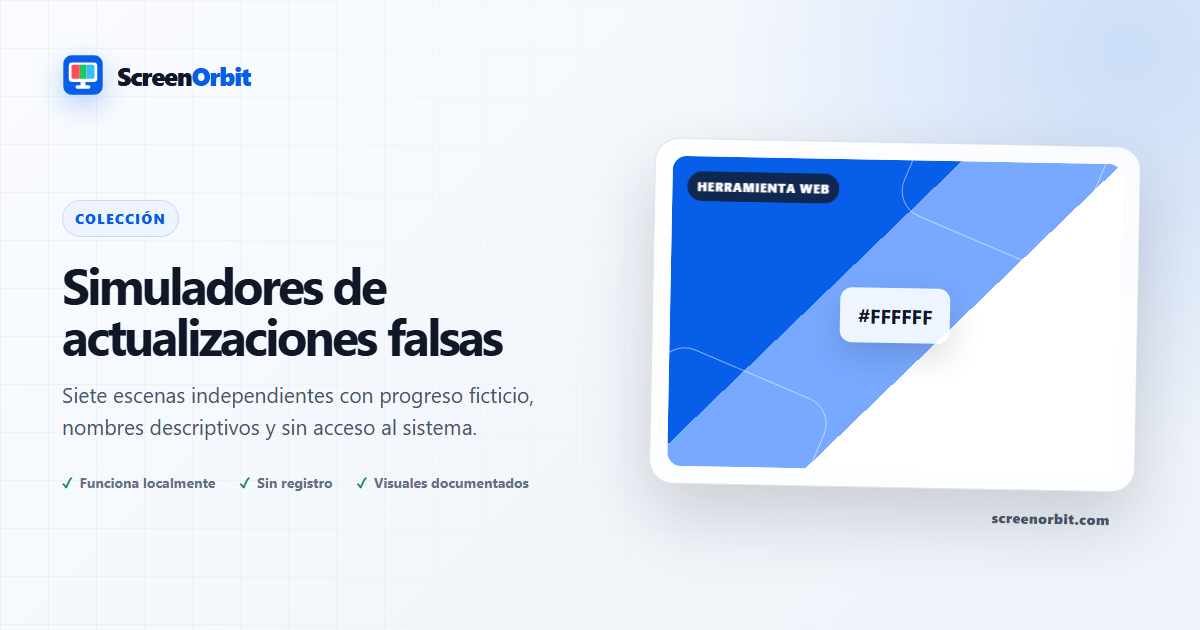 Colección de simuladores de actualización falsa