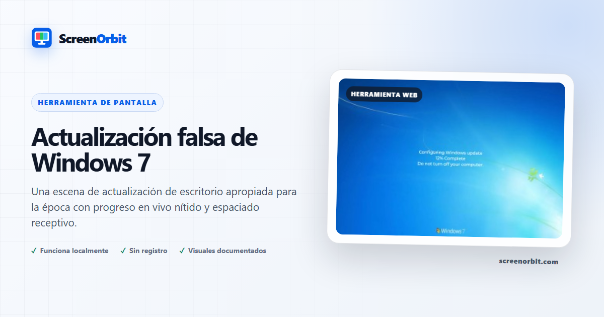 Actualización falsa de Windows 7 de ScreenOrbit