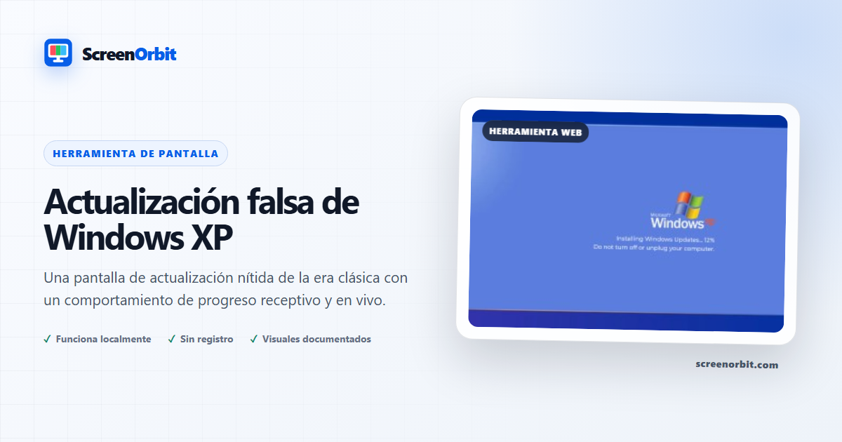 Actualización falsa de Windows XP de ScreenOrbit