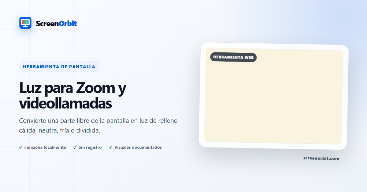 Luz para Zoom y videollamadas de ScreenOrbit