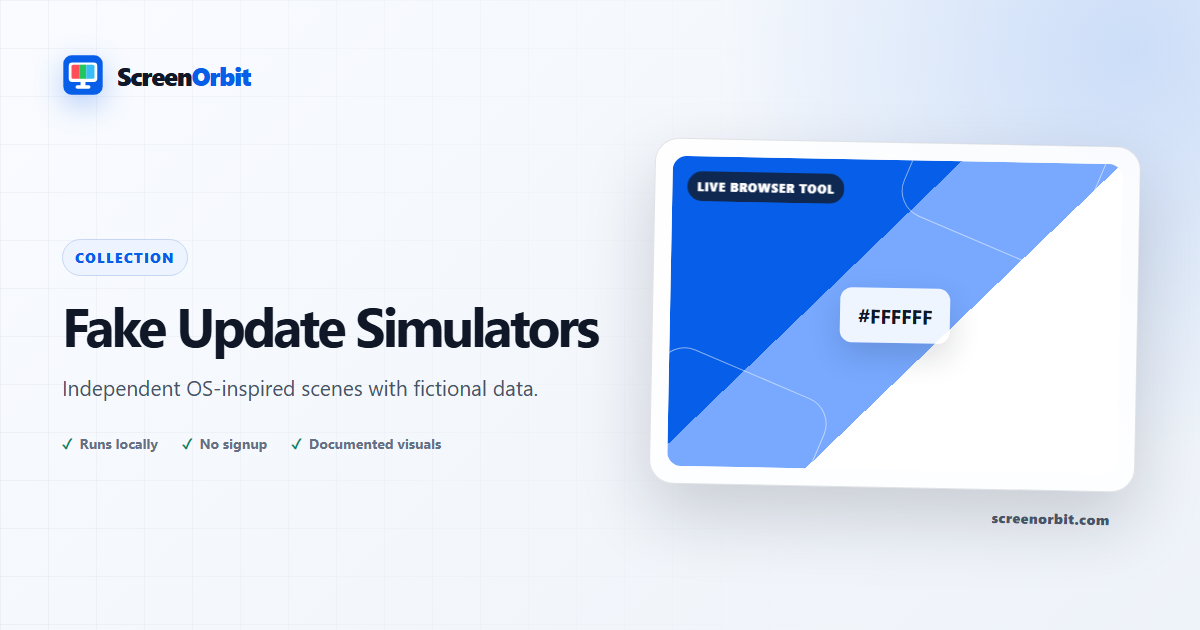 Fake Update Simulators | ScreenOrbit
