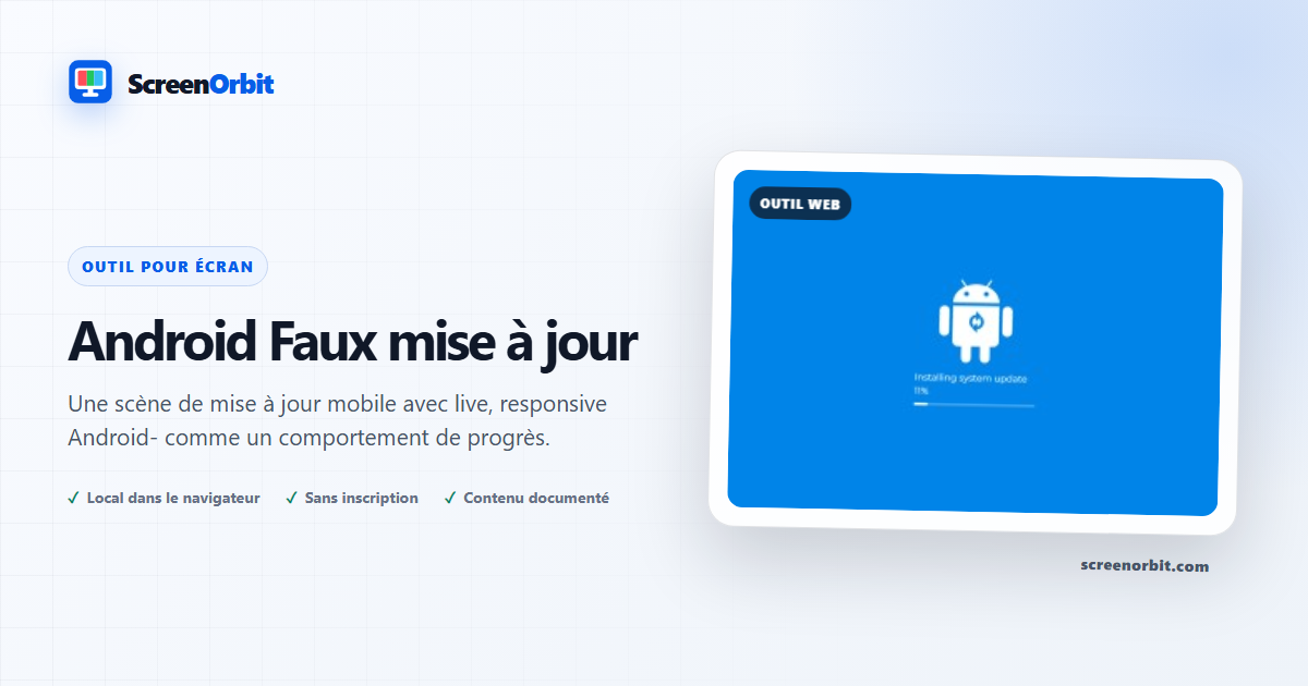 Android Faux outil de mise à jour du navigateur par ScreenOrbit