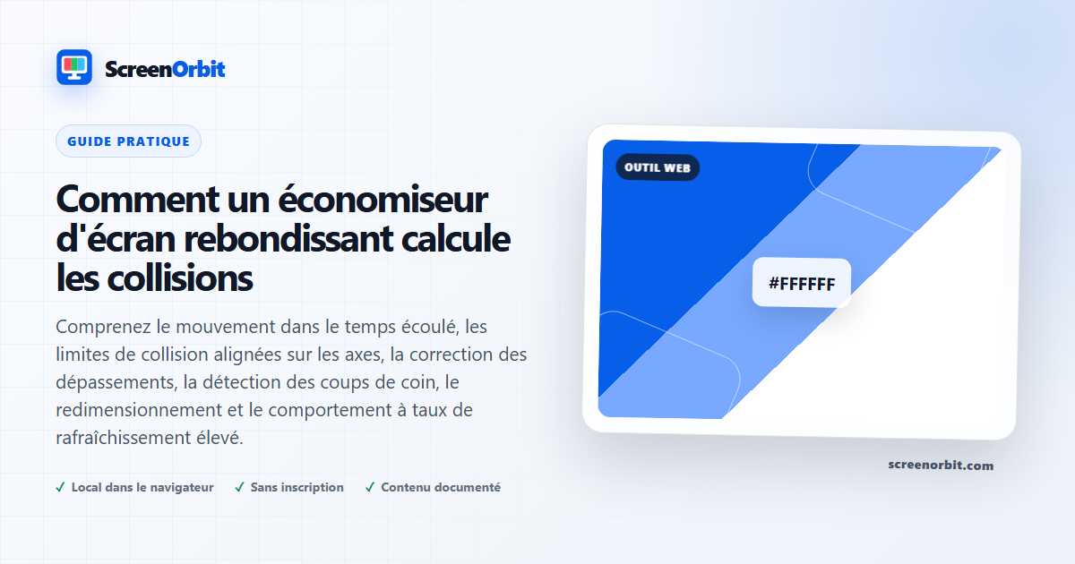 Comment un économiseur d'écran rebondissant calcule les collisions | ÉcranOrbite