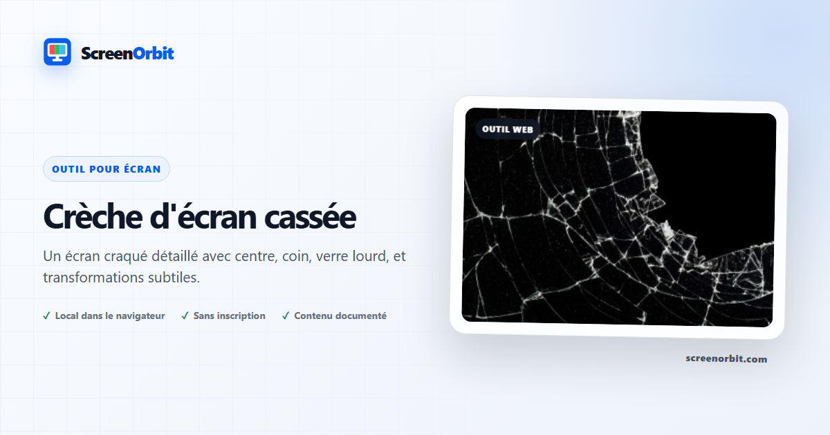 Outil de navigateur de prank d'écran cassé par ScreenOrbit