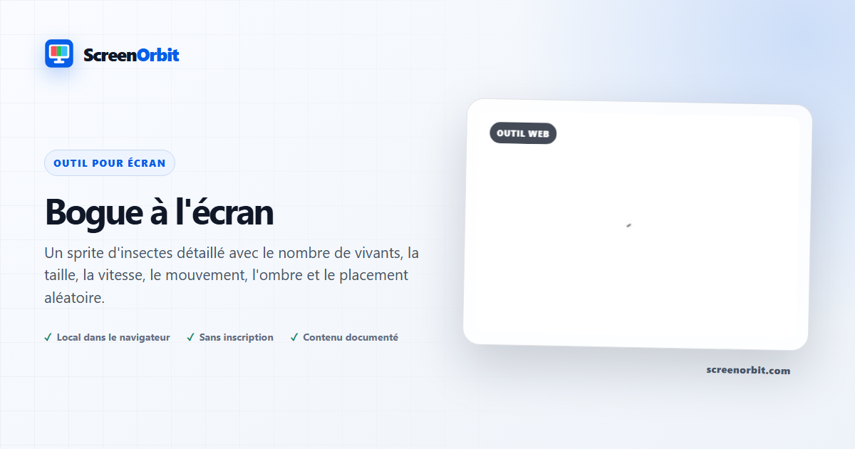 Bogue sur l'écran de l'outil de navigateur prank par ScreenOrbit