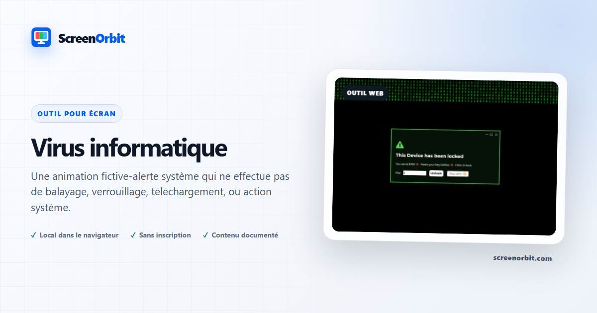 Virus de l'ordinateur Prank outil de navigateur par ScreenOrbit