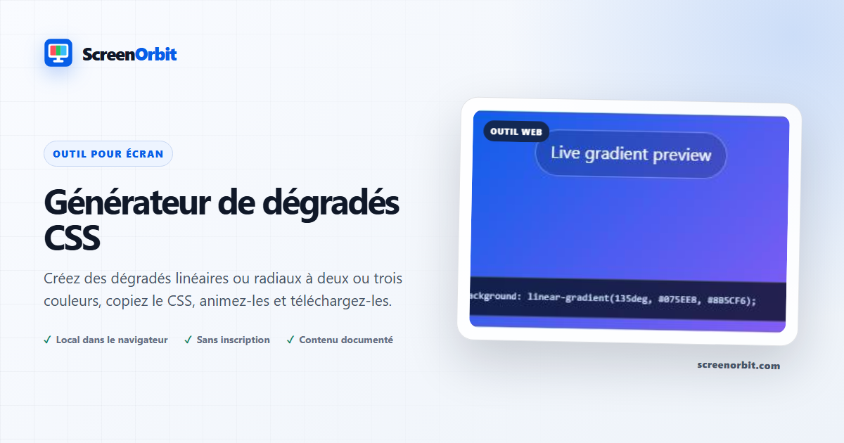 Outil de navigateur de génération de fond de graduation par ScreenOrbit
