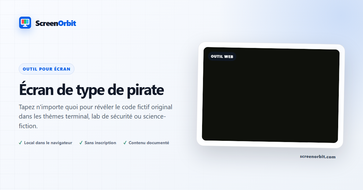 Outil de navigateur d'écran de type Hacker par ScreenOrbit