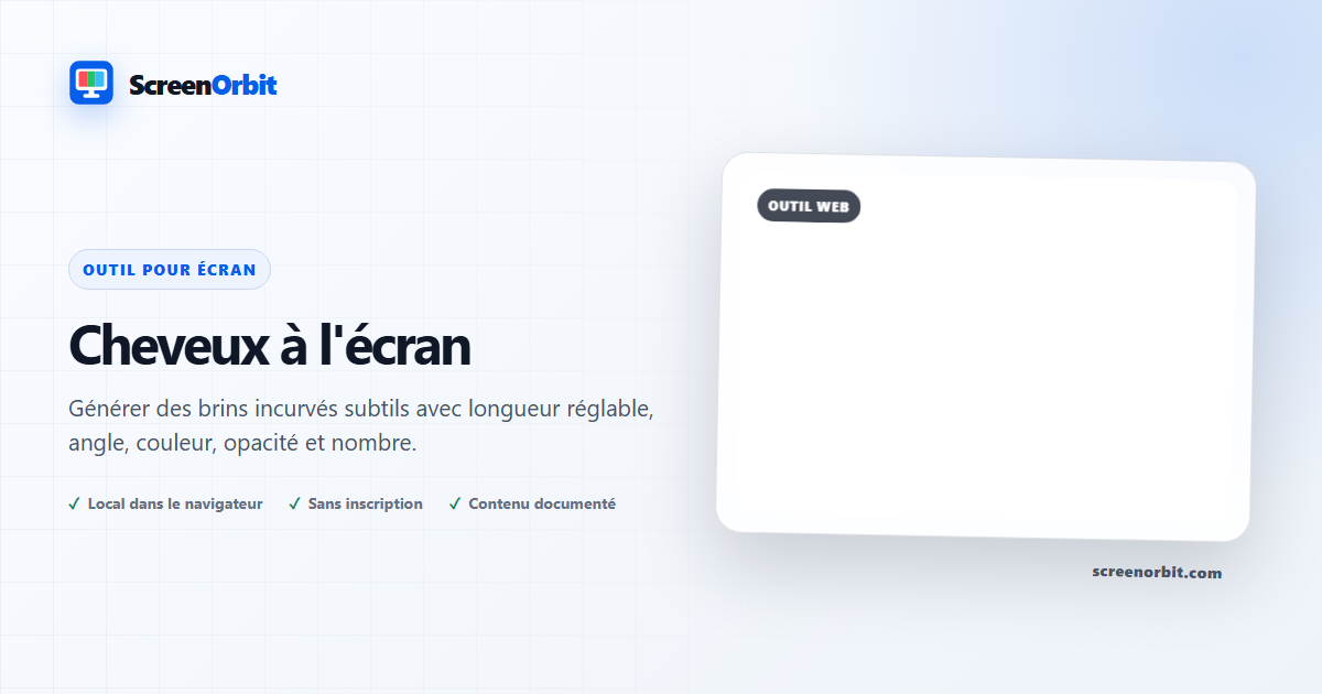 Cheveux sur écran Prank outil de navigateur par ScreenOrbit