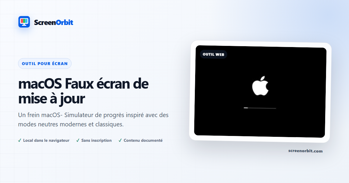 macOS Faux outil de navigateur de mise à jour de l'écran par ScreenOrbit