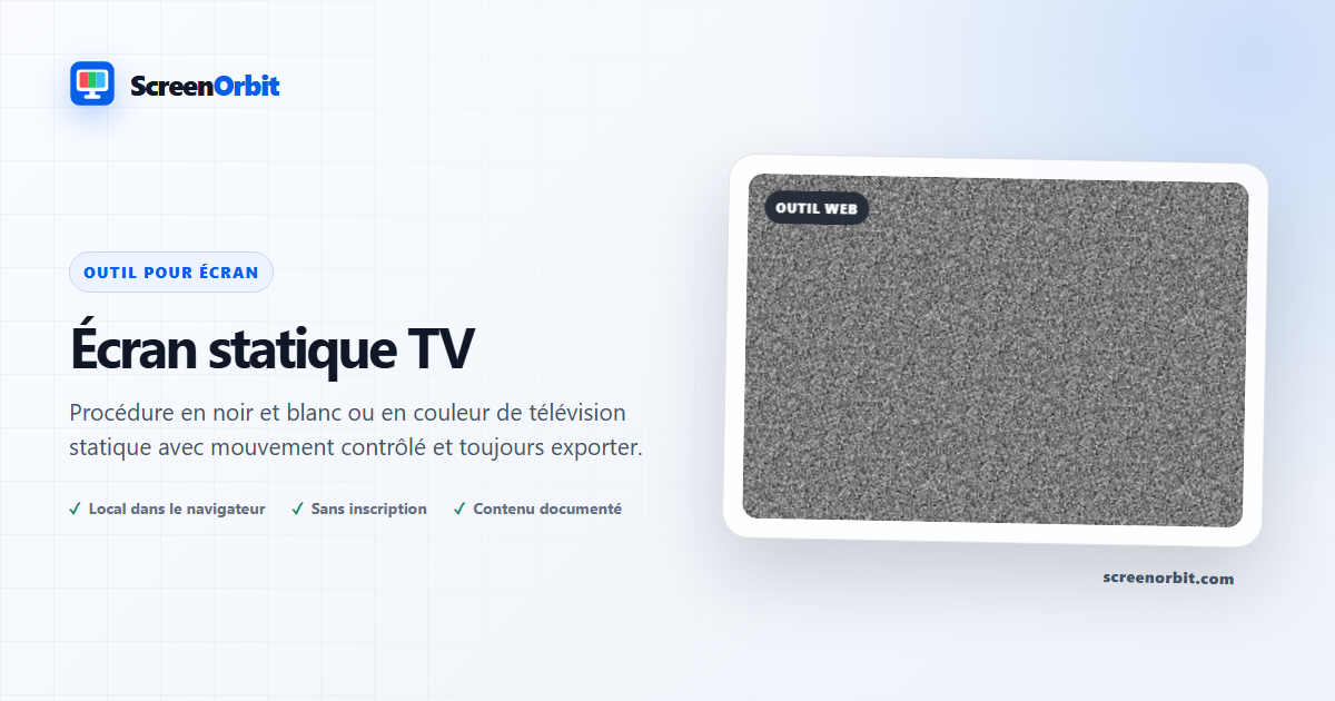 Outil de navigateur TV Static Screen par ScreenOrbit