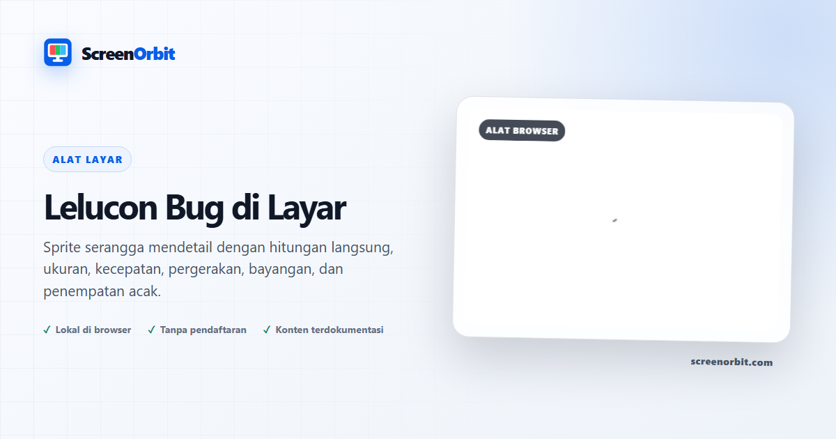 Alat browser Bug On Screen Prank oleh ScreenOrbit