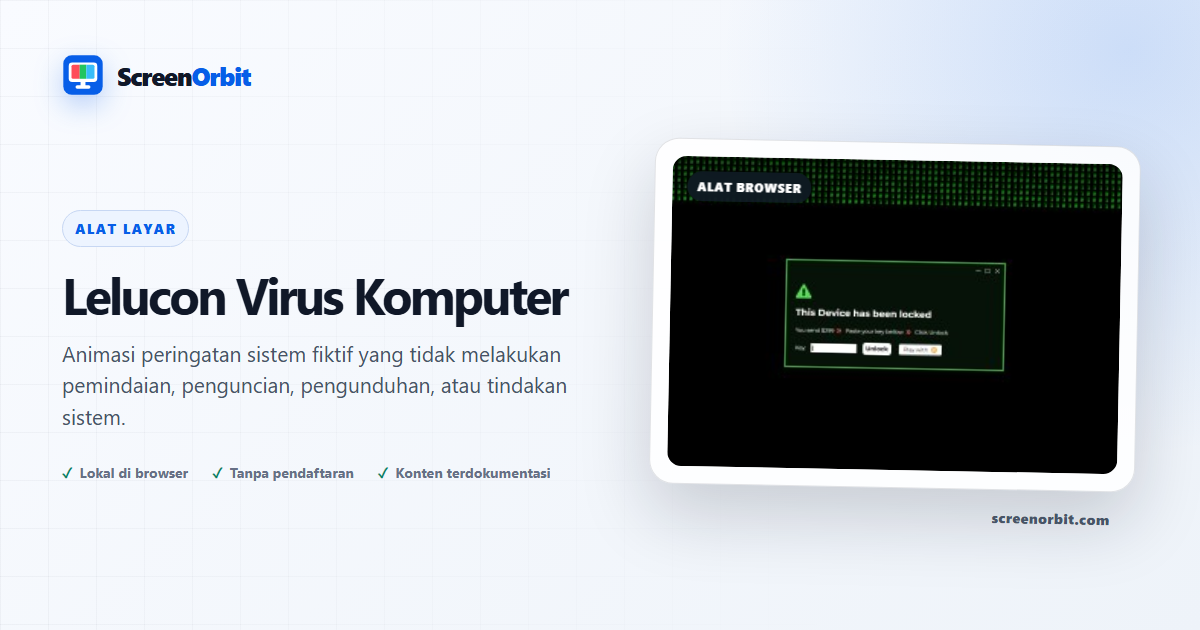 Alat peramban Prank Virus Komputer oleh ScreenOrbit