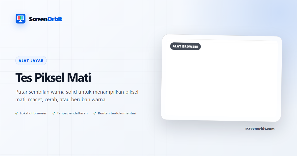 Alat browser Dead Pixel Test oleh ScreenOrbit