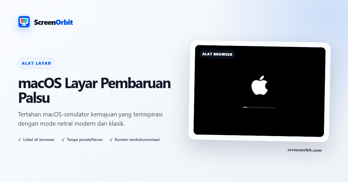 macOS Alat browser Layar Pembaruan Palsu oleh ScreenOrbit