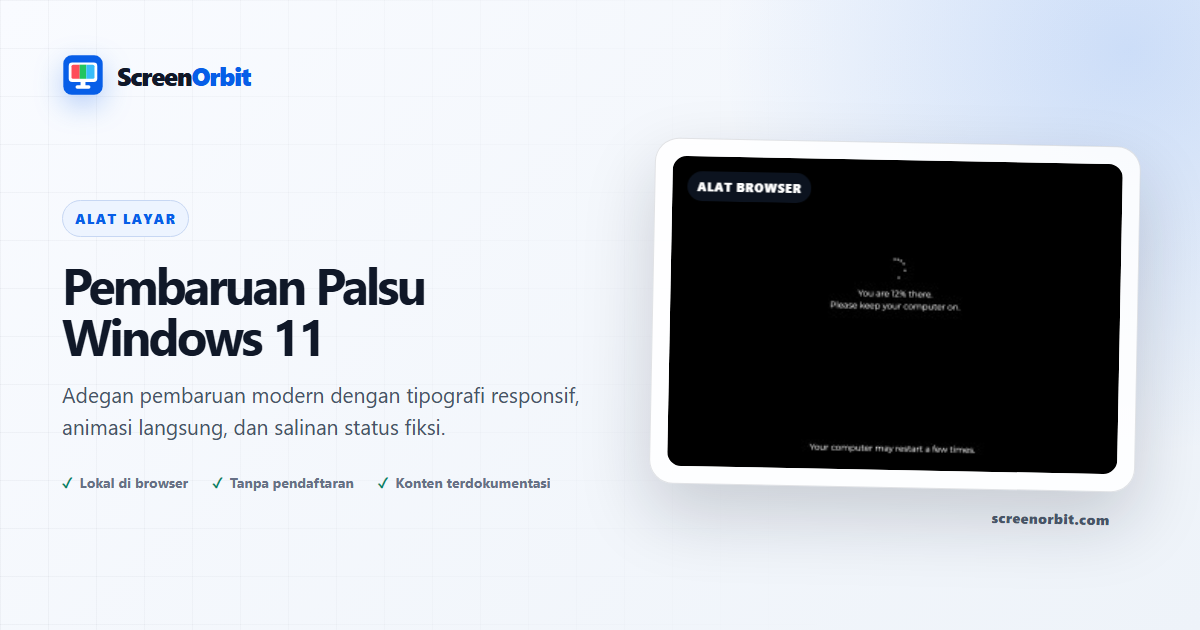 Windows 11 Alat browser Pembaruan Palsu oleh ScreenOrbit