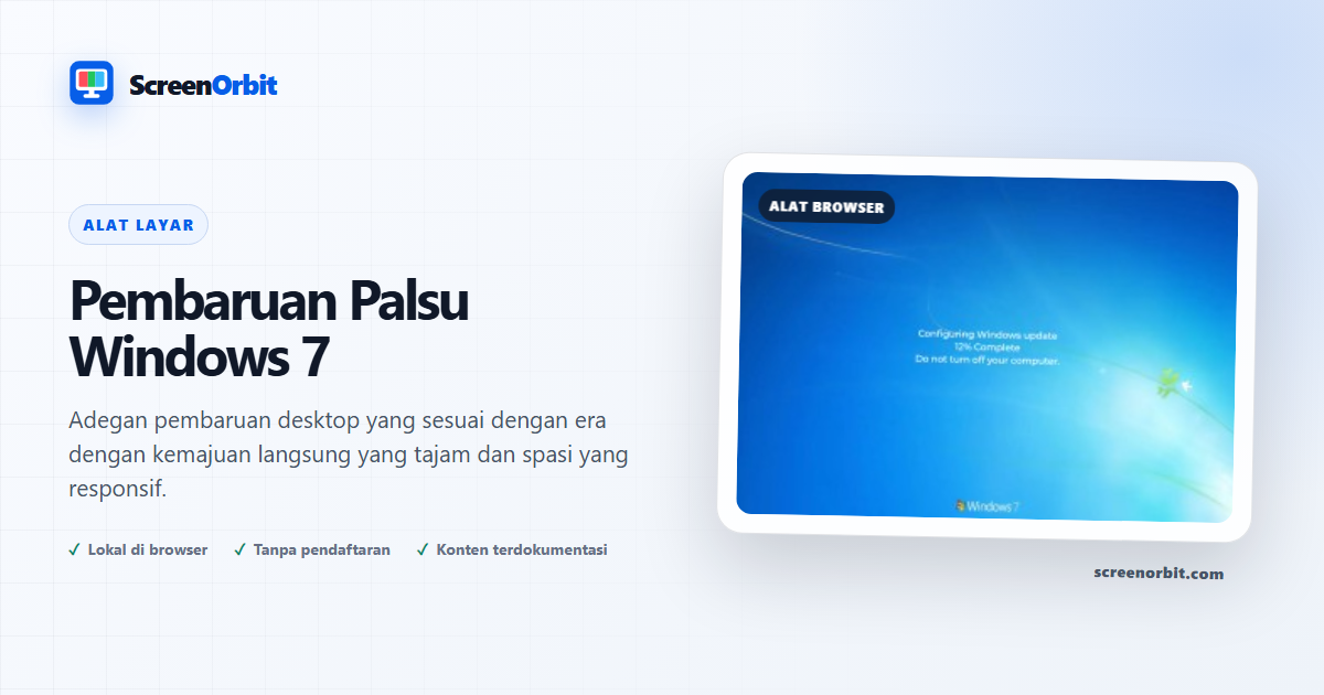 Windows 7 Alat browser Pembaruan Palsu oleh ScreenOrbit