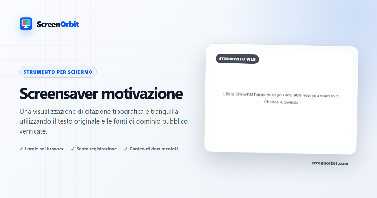 Motivational Quote Screensaver strumento del browser da ScreenOrbit
