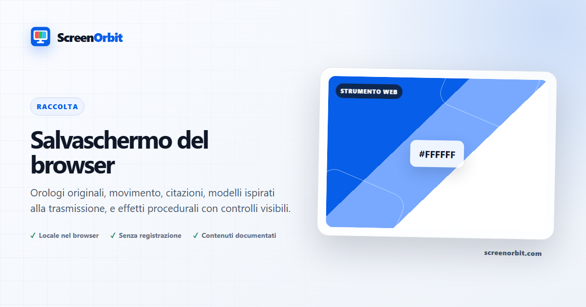 Salvaschermo del browser | ScreenOrbit