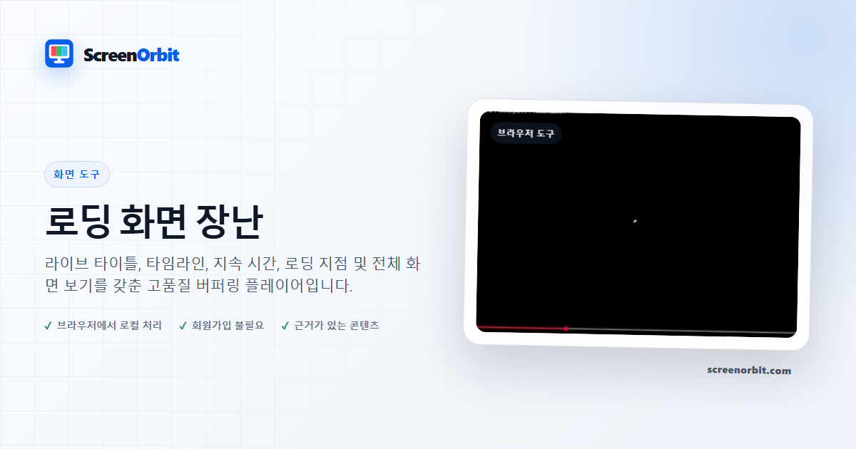 ScreenOrbit의 화면 장난 브라우저 도구 로드 중