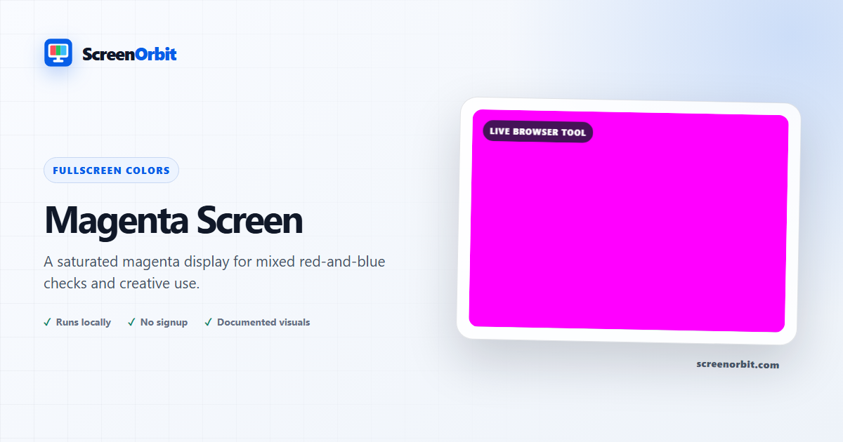 Magenta Screen browser tool by ScreenOrbit