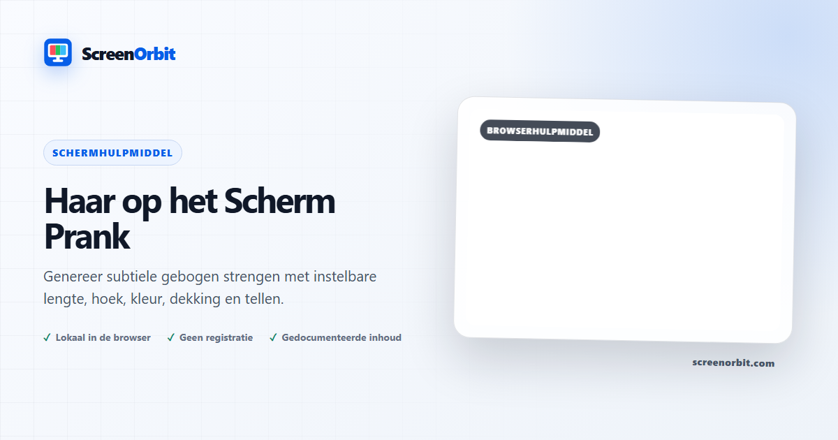 Haar op het scherm Prank browser tool door ScreenOrbit
