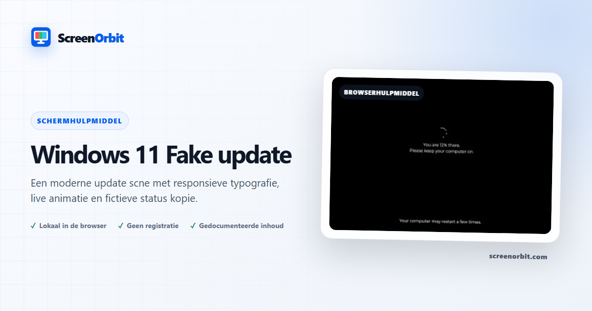 Windows 11 Fake Update browser tool door ScreenOrbit