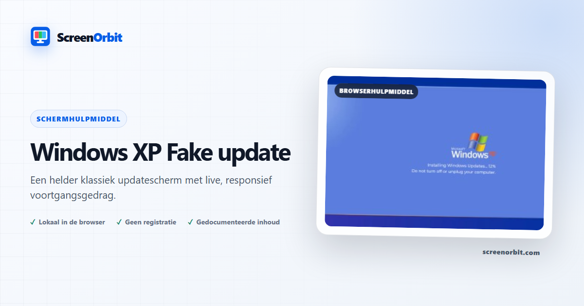 Windows XP Fake Update browser tool door ScreenOrbit
