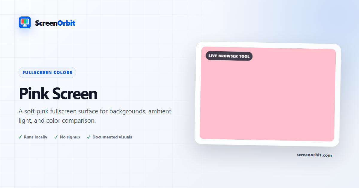 Pink Screen browser tool by ScreenOrbit