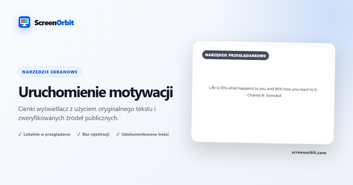MotywacjaCitowanie Przeglądarka wygaszacza ScreenOrbit