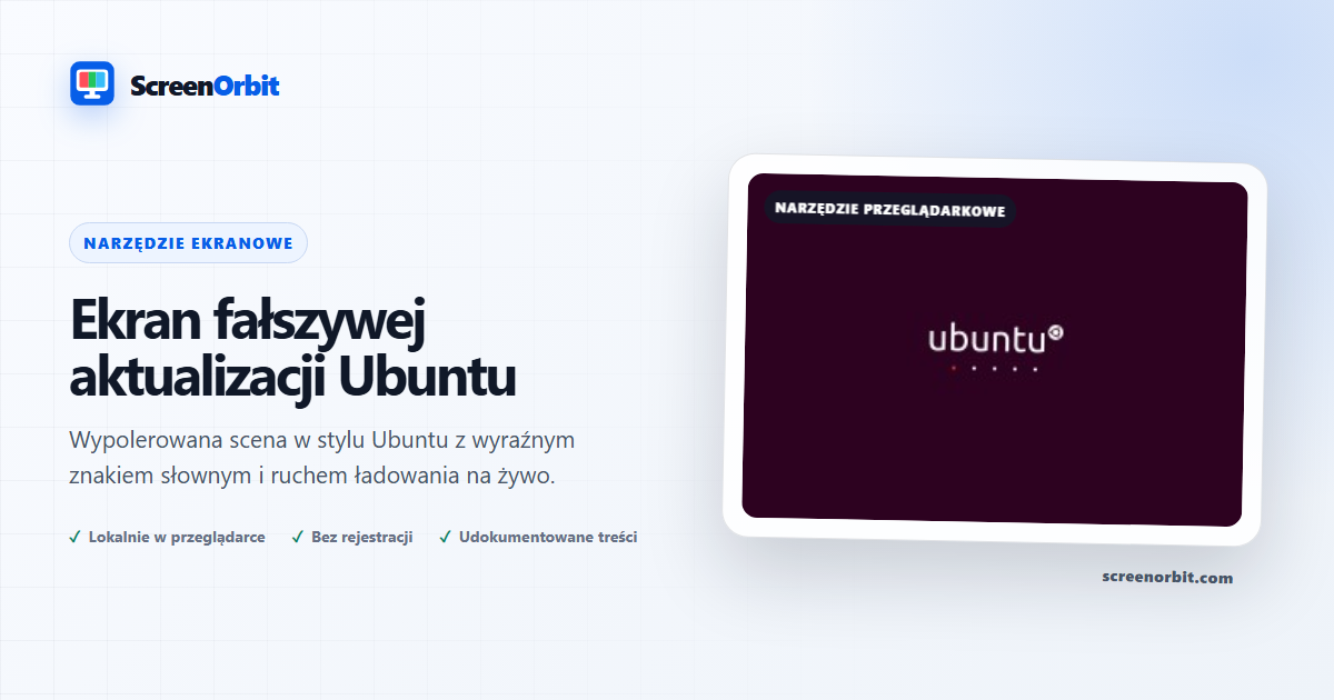 Ubuntu Usuń narzędzie do aktualizacji przeglądarki ekranu ScreenOrbit