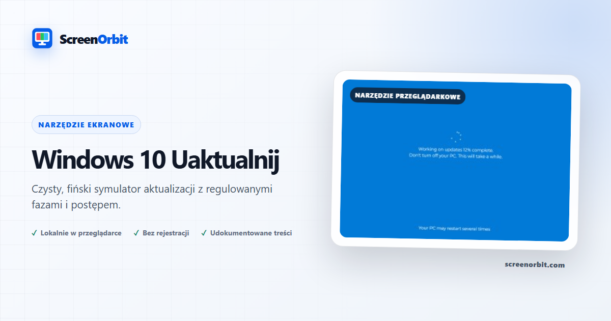 Windows 10 Fałszywy przeglądarka aktualizacji przez ScreenOrbit