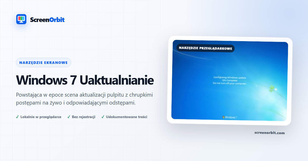 Windows 7 Fałszywe narzędzie aktualizacji przeglądarki przez ScreenOrbit