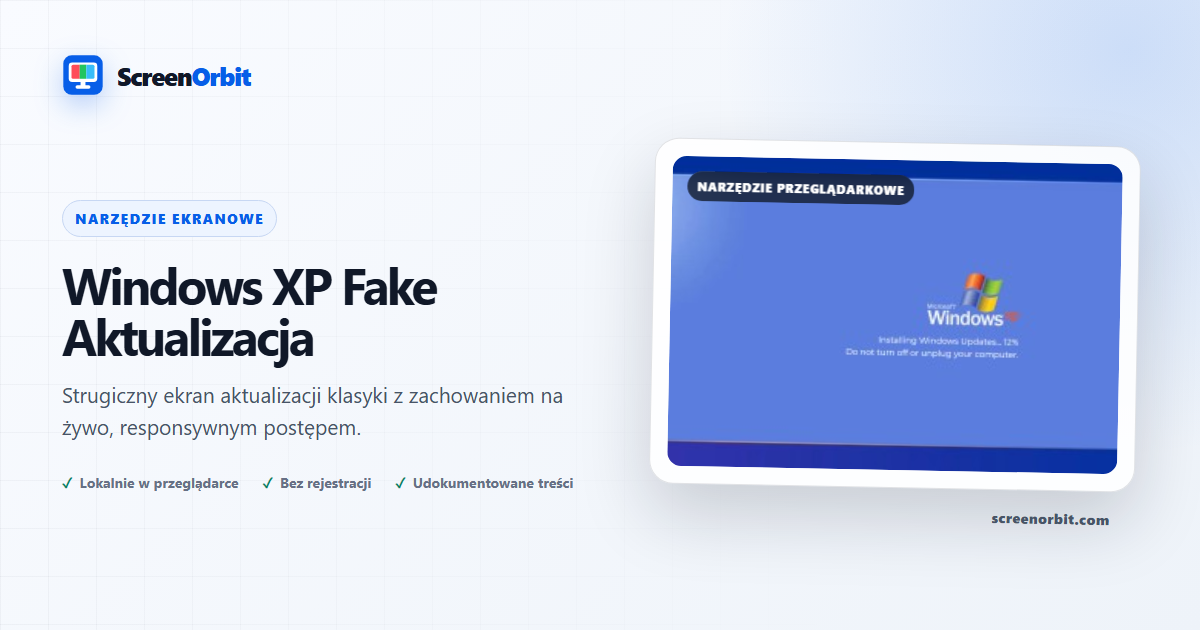 Windows XP Fake Uaktualnij przeglądarkę przez ScreenOrbit