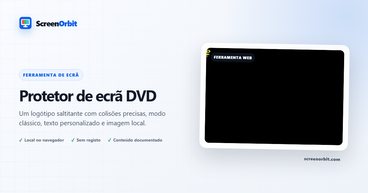 Ferramenta de navegador Screensaver DVD ScreenOrbit