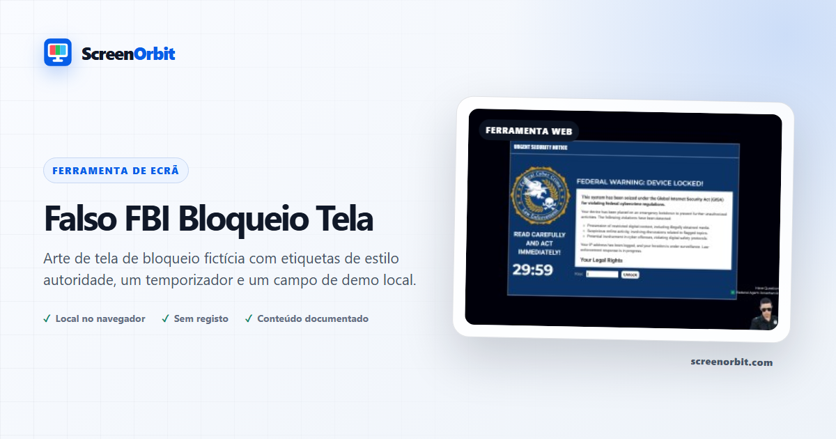 Fake FBI Bloqueio Ferramenta de navegador de tela por ScreenOrbit